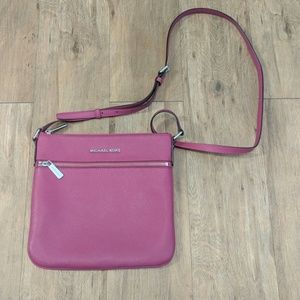 Pink michael kors cross body bag